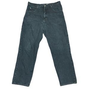 Vintage Anchor Blue Jeans Mens 36x30 Black Denim Baggy Loose Grunge 90s Street